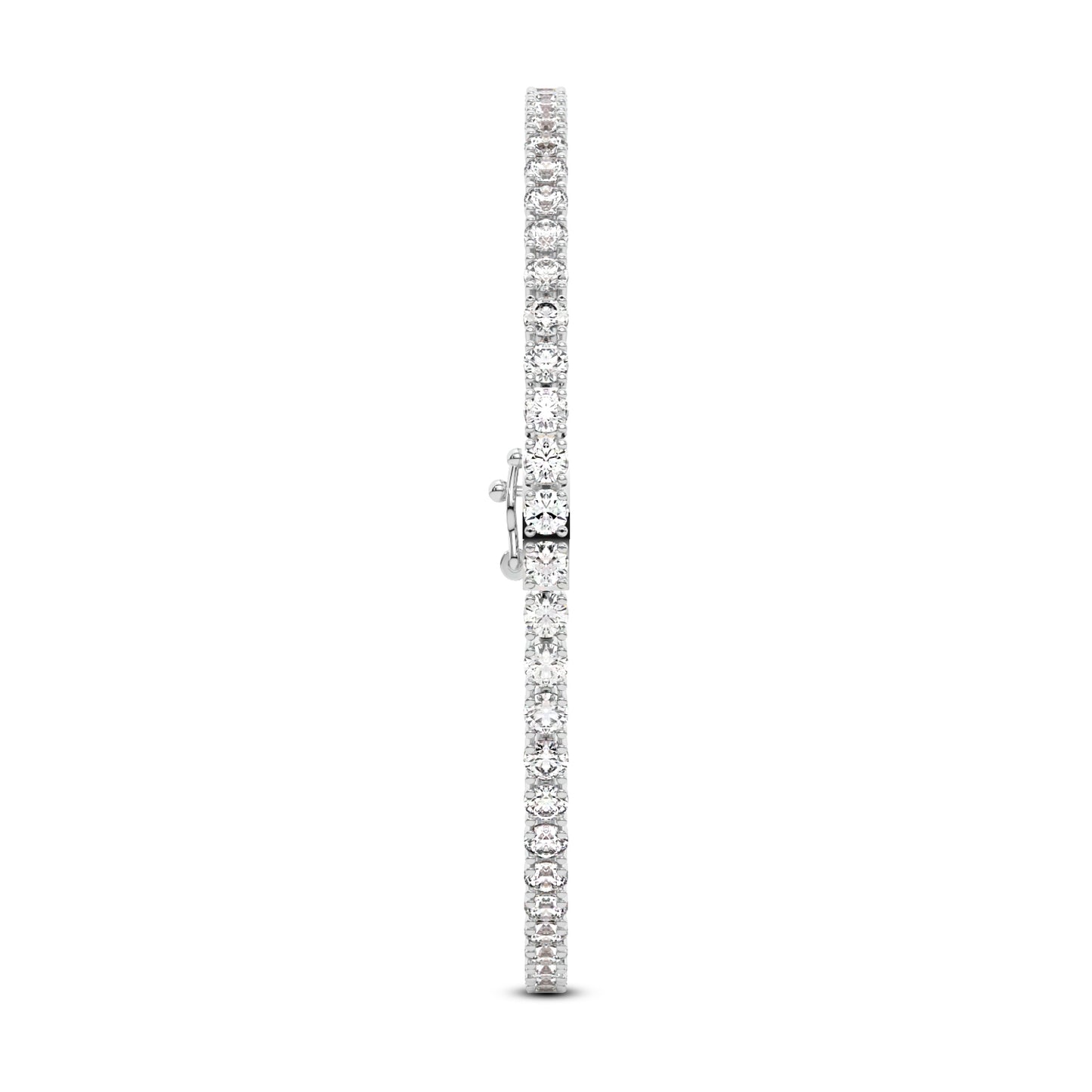 4 Prong Round Tennis Bracelet - 14K white Gold, 2.00 ct