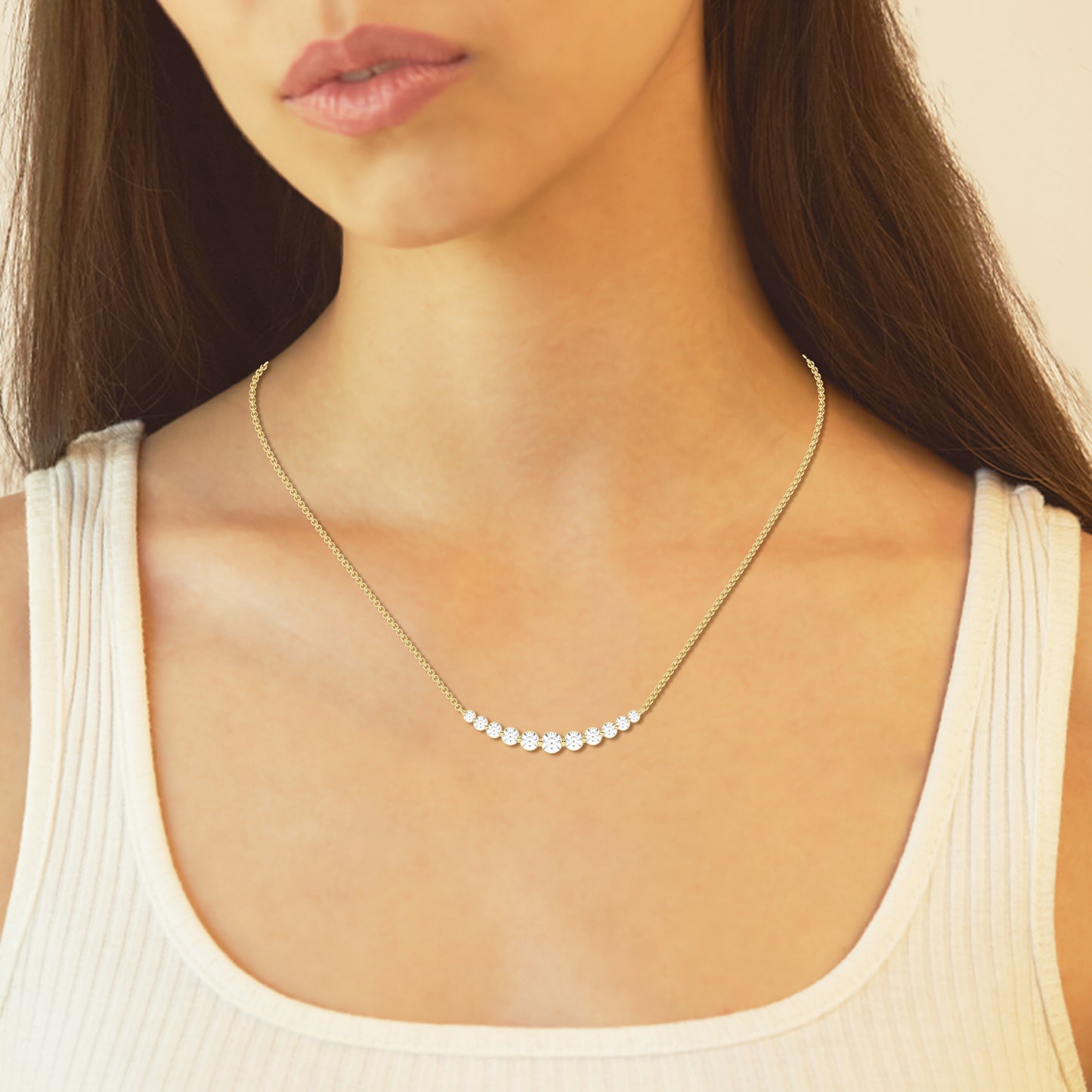 Round Diamond Pendant Necklace – 14K Yellow Gold, 1.00 ct