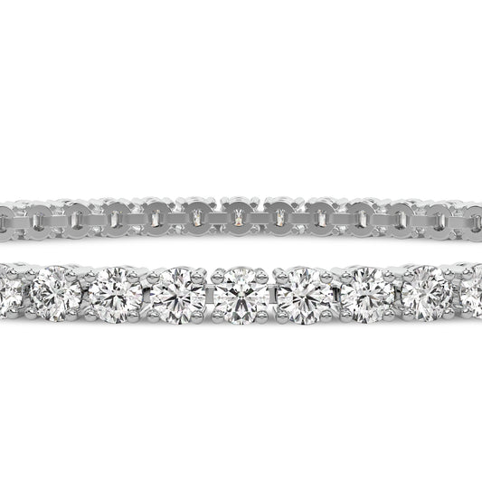 4 Prong Round Tennis Bracelet - 14K white Gold, 2.00 ct