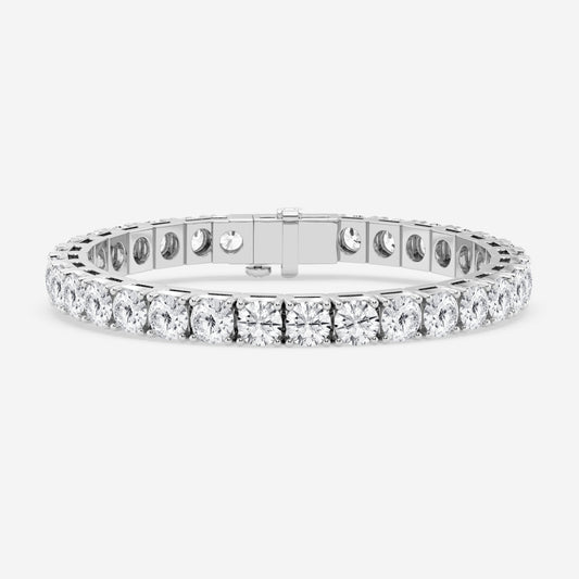 4 Prong Round Tennis Bracelet – 14K White Gold, 20.00 ct, Heavyweight