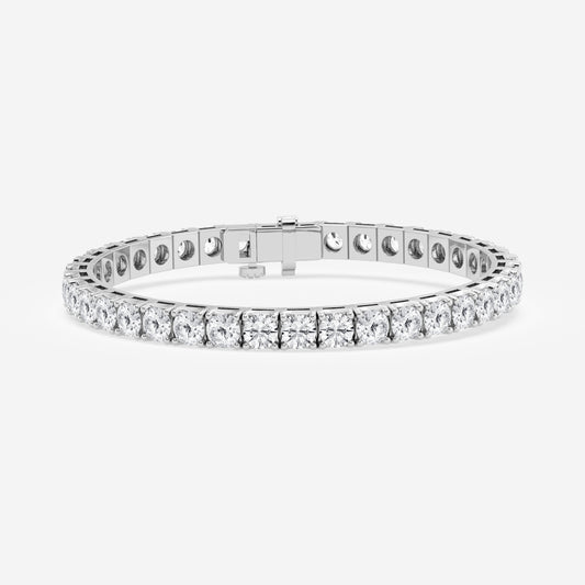 4 Prong Round Tennis Bracelet – 14K White Gold, 15.00 ct, Heavyweight