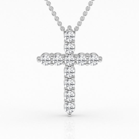 Round Diamond Pendant – 14K White Gold, 2.00 ct