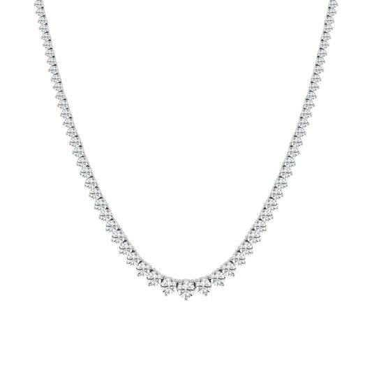 Riviera Diamond Necklace – 14K White Gold, 9.58 ct