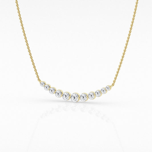 Round Diamond Pendant Necklace – 14K Yellow Gold, 1.00 ct