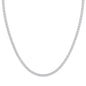 4 Prong Round Tennis Necklace - 14K white Gold, 20.00 ct