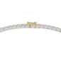 4 Prong Round Tennis Necklace - 14K yellow Gold, 20.00 ct
