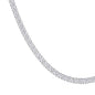 4 Prong Round Tennis Necklace - 14K white Gold, 25.00 ct