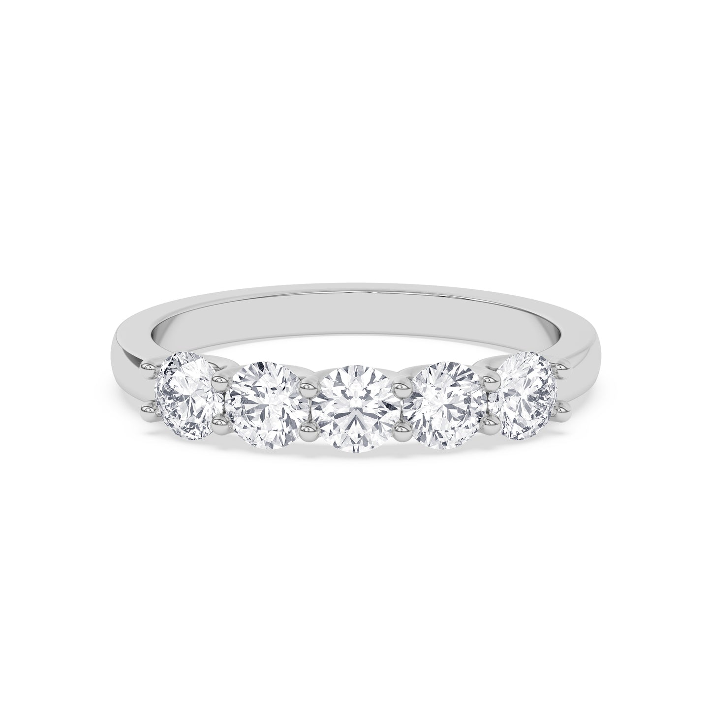 Five-Stone Diamond Ring – Platinum White, 2.50 ct
