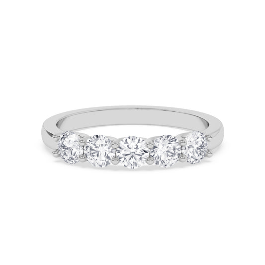 Five-Stone Diamond Ring – Platinum White, 2.00 ct