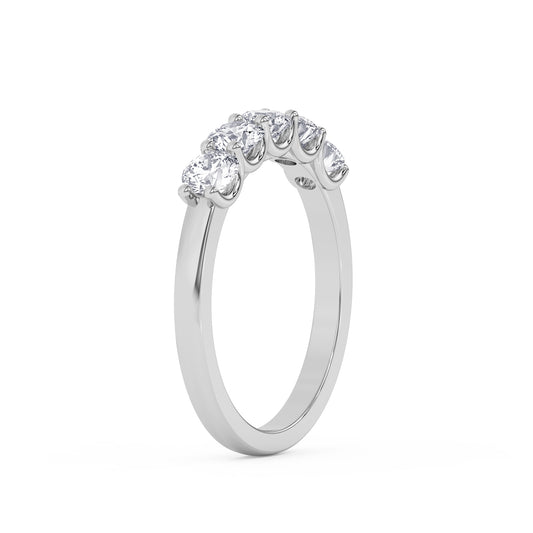 Five-Stone Diamond Ring – Platinum White, 3.00 ct