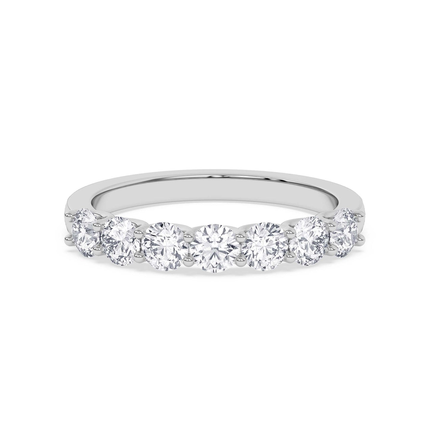 7-Stone Diamond Ring – Platinum White, 2.50 ct
