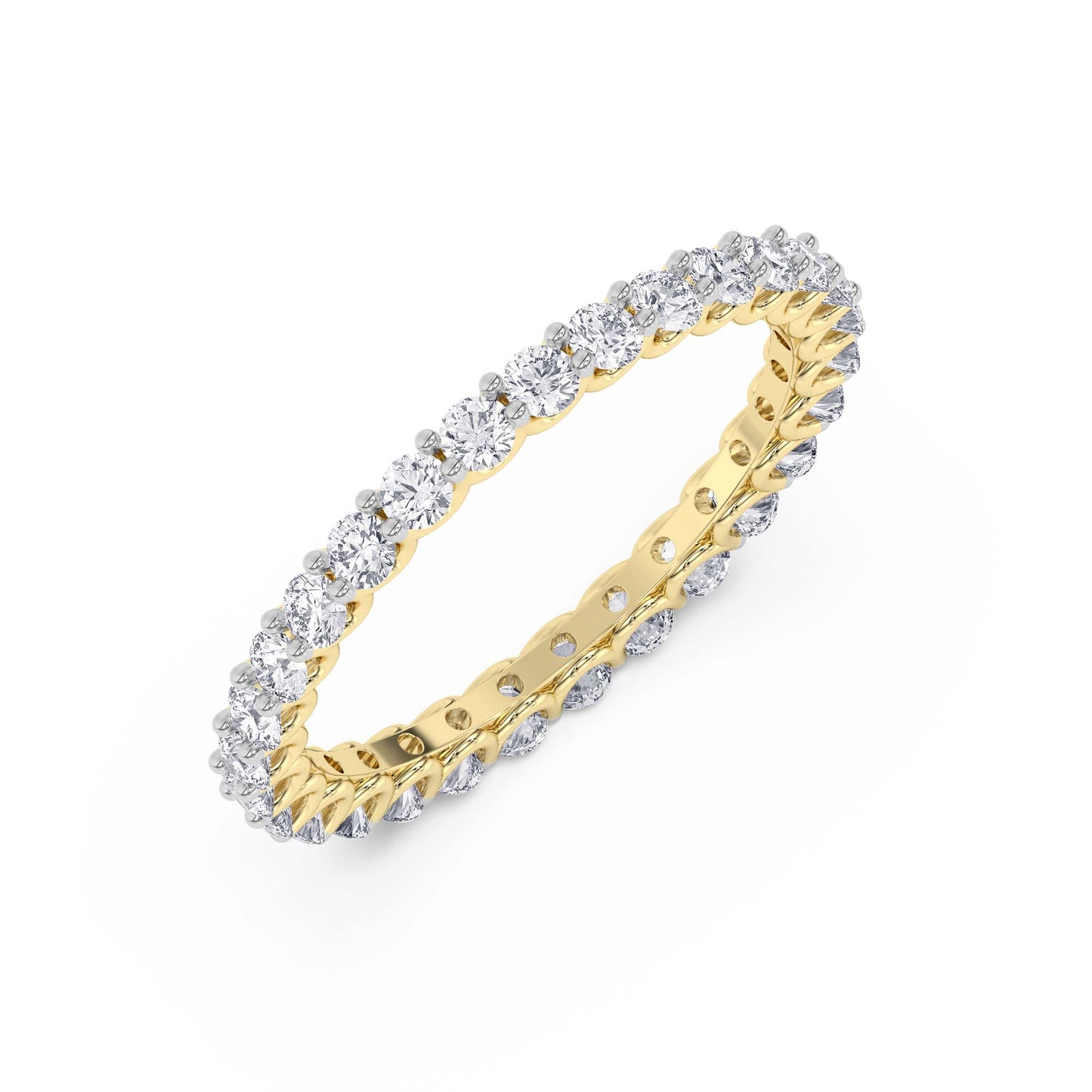 Eternity Diamond Band – 14K Yellow Gold, 2.00 ct