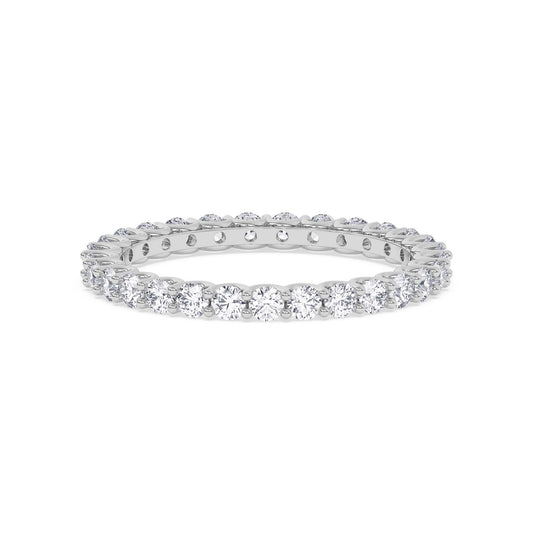 Eternity Diamond Band – 14K White Gold, 5.00 ct