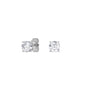 4 Prong Round Studs - 14K white Gold, 1.00 ct