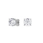 4 Prong Round Studs - Platinum, 3.00 ct