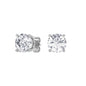 4 Prong Round Studs - Platinum, 5.00 ct